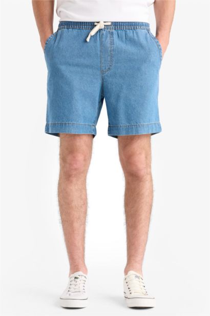 Relax Fit Denim Denim Bermuda