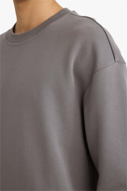 Boxy Fit Long Sleeve Sweatshirt