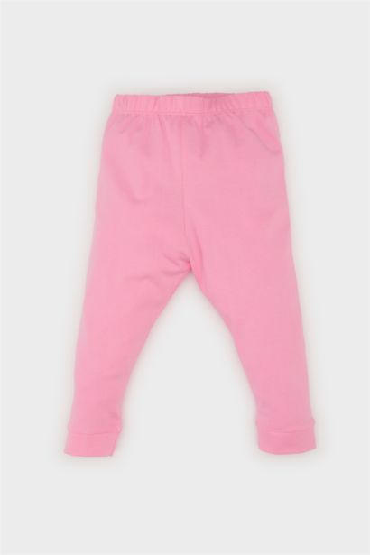 Baby Girl Star Patterned Cotton 2 Piece Pajama Set