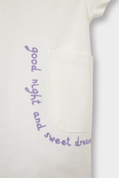 سيت بجامة بيبي بناتي بطبعة شعار - قطعتين