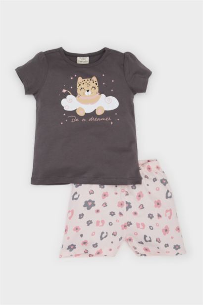 Baby Girl Cotton Top Bottom 2 Piece Pajama Set