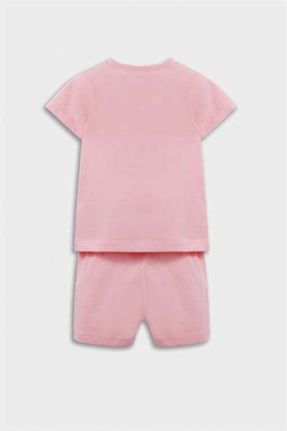 %100 Pamuklu Unıcorn Baskılı Pijama Takımı Kız Bebek