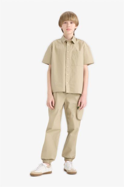 Boy Jogger Leg Parachute Cargo Pants
