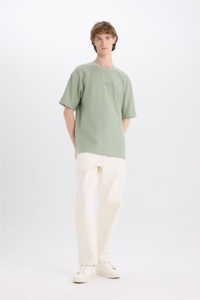 Boxy Fit Crew Neck Short Sleeve T-Shirt