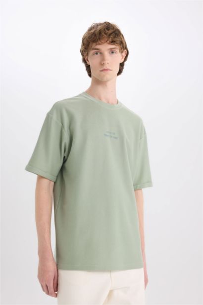 Boxy Fit Crew Neck Short Sleeve T-Shirt