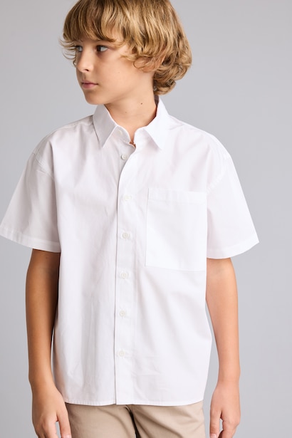 Boy Oversize Polo Collar Parachute Shirt