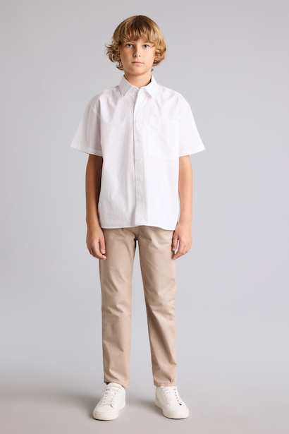 Boy Oversize Polo Collar Parachute Shirt