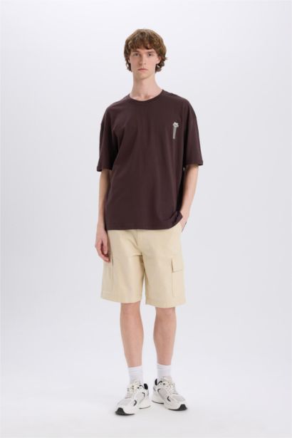 Cotton Regular Cargo Bermuda Shorts