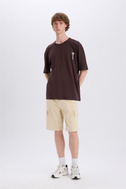 Cotton Regular Cargo Bermuda Shorts