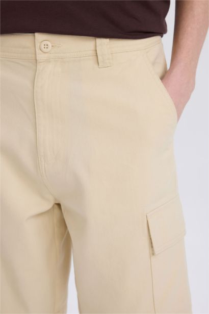 Cotton Regular Cargo Bermuda Shorts