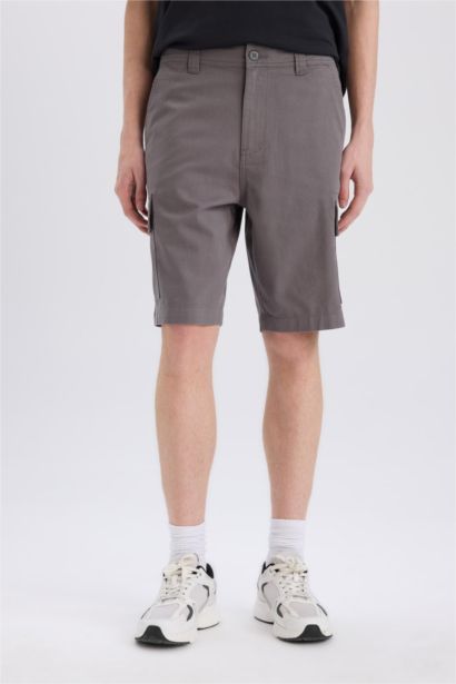 Cotton Regular Cargo Bermuda Shorts
