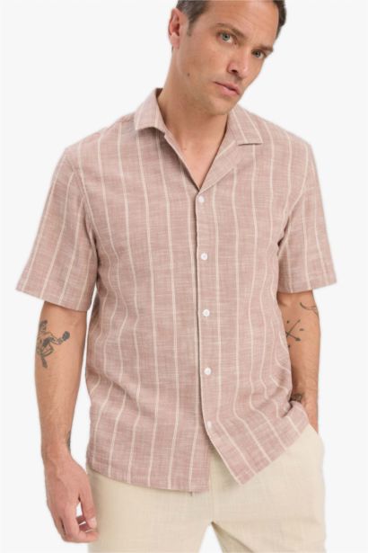 Relax Fit Polo Collar Long Sleeve Shirt