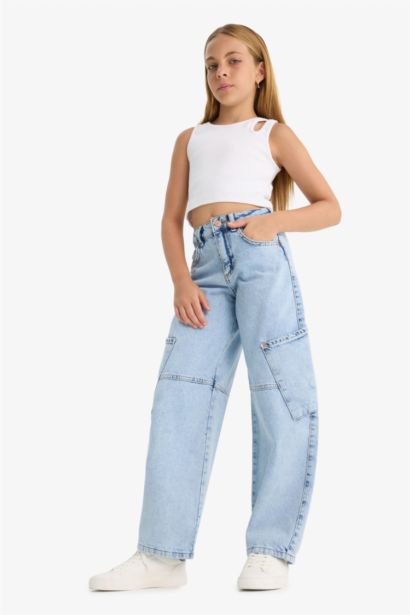 Girl Baggy Fit Jogger Leg Jeans