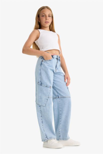 Girl Baggy Fit Jogger Leg Jeans