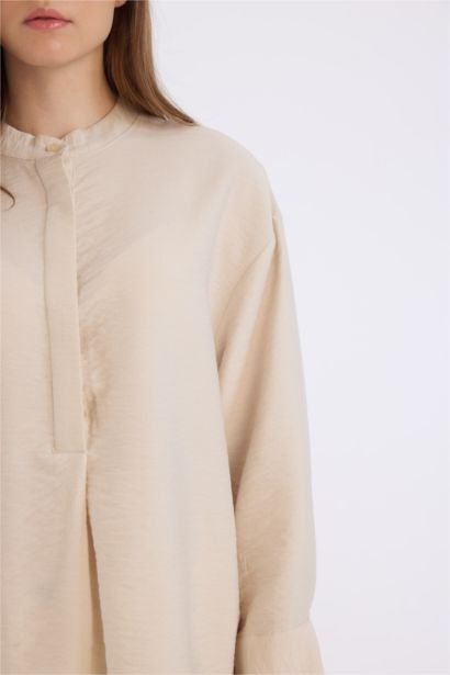 قميص سادة بيزك ردن طويل قصة مريحة