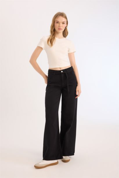High Waist Wide Leg Trousers