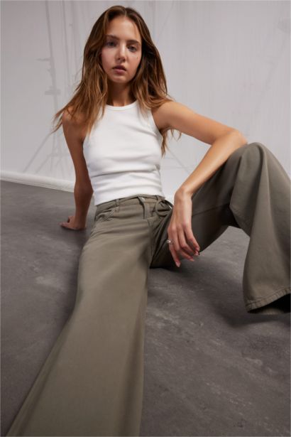 High Waist Wide Leg Trousers