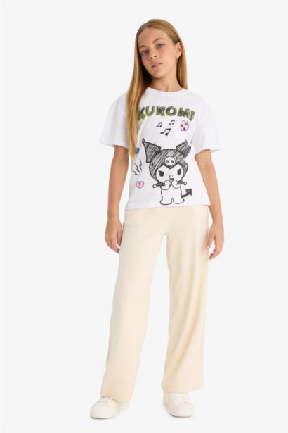 Beli Lastikli Wide Leg Geniş Paça Eşofman Altı Kız Çocuk