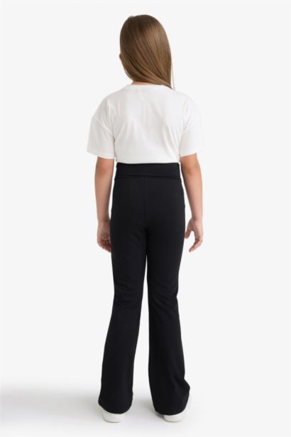 Базовые штаны с расклешенными штанинами для девочек