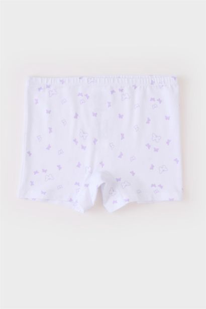 بوكسر بنات مطبوع قصة عادية من قطعتين