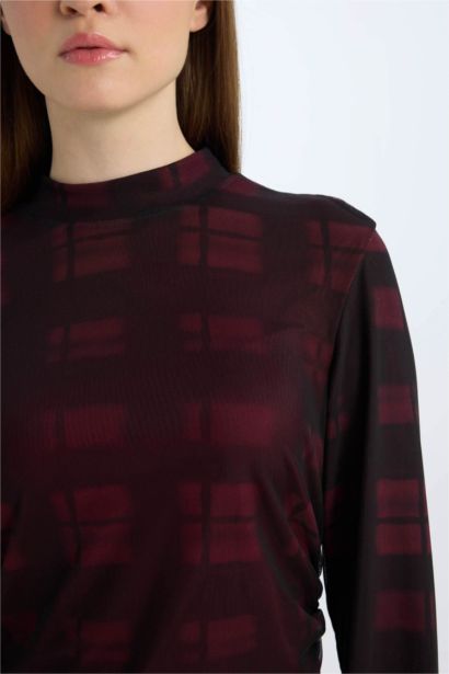 Regular Fit Printed Tulle Dress