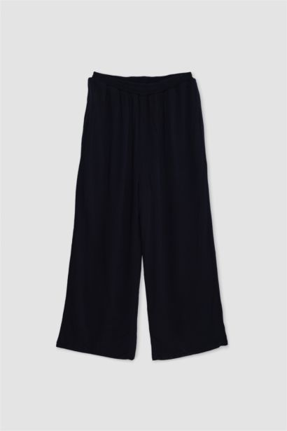 Elastic Band Wide Leg Trousers