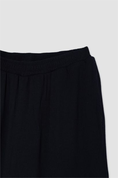Elastic Band Wide Leg Trousers