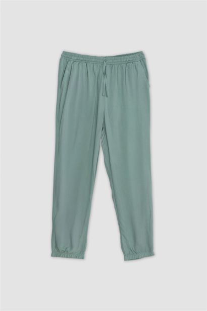 Jogger Fit Regular Waist Ankle Length Viscose Trousers