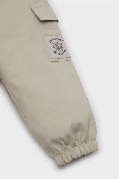 Regular Fit Gabardine Pocket Trousers