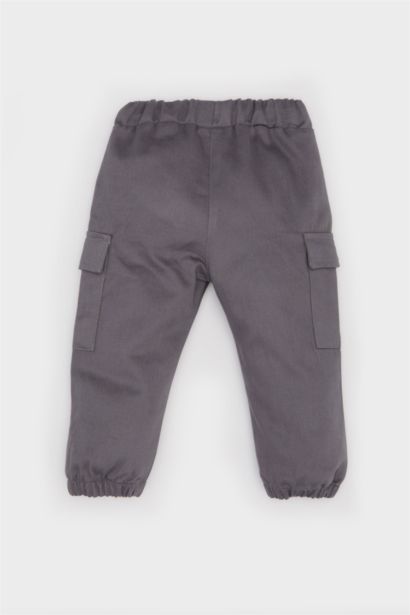 Pantalon cargo en gabardine avec poches pour bébé garçon