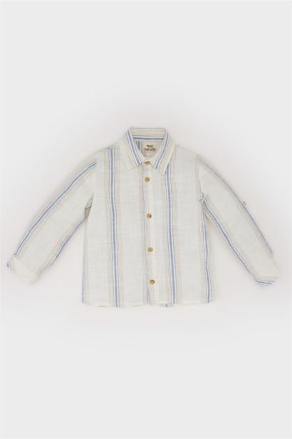 Baby Boy Striped Long Sleeve Shirt