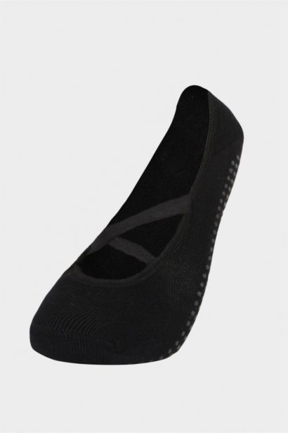 Woman Non-Slip Sole 2 Piece Cotton Pilates Socks