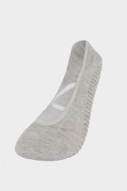 Woman Non-Slip Sole 2 Piece Cotton Pilates Socks