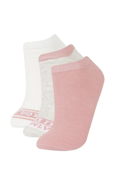 جوارب نسائية قصيرة من قطن - 3 قطع