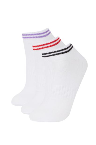 Woman 3 Piece Cotton Ankle Socks