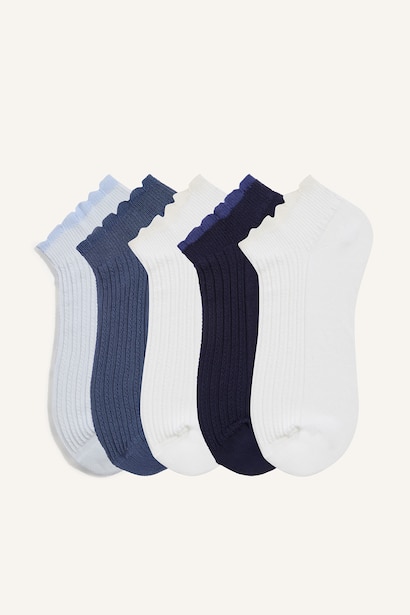 5 Piece Cotton Short Socks