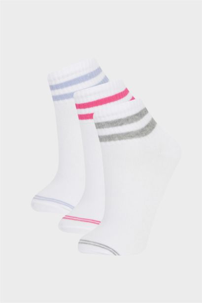 جوارب نسائي قصيرة قطن - 3 قطع