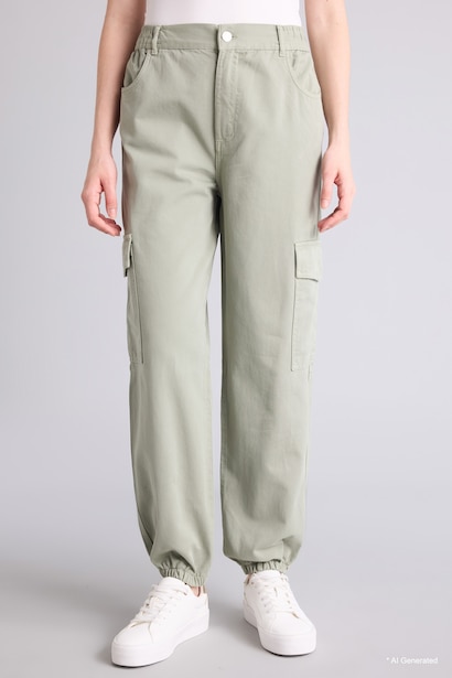 Jogger High Waist Standard Length Cargo Trousers