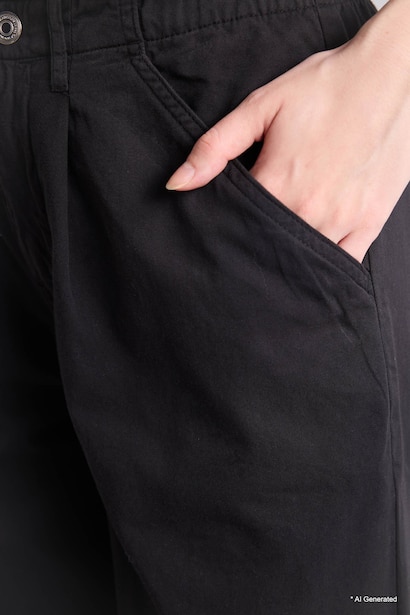 Parachute Regular Waist Gabardine Trousers