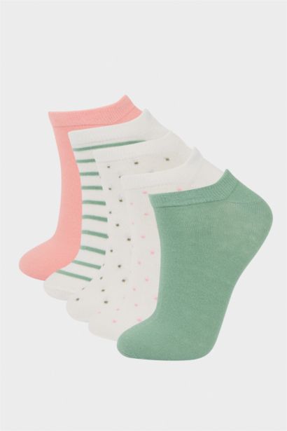 Lot de 5 paires de Chaussettes courtes en coton pour femme