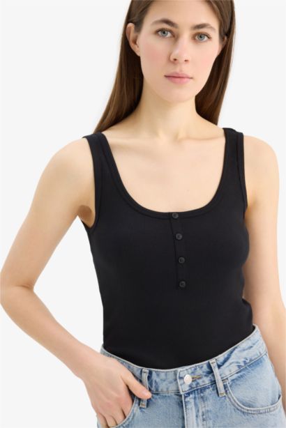 Slim Fit Camisole Square Collar Tank Top