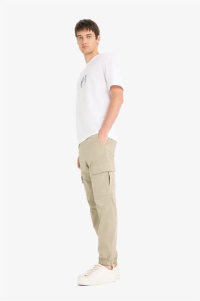 Regular Fit Cargo Pocketed Cotton Summer Joggers