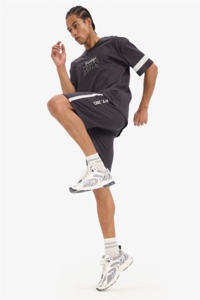 DeFactoFit NBA Brooklyn Nets Oversize Fit Crop Shorts