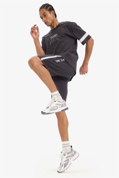 DeFactoFit NBA Brooklyn Nets Oversize Fit Crop Shorts