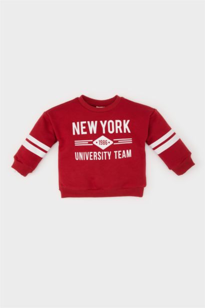 Sweatshirt imprimé à col rond pour bébé fille