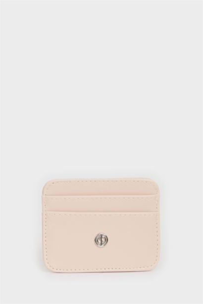 Woman Faux Leather Business Card Wallet