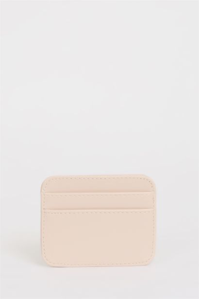 Woman Faux Leather Business Card Wallet