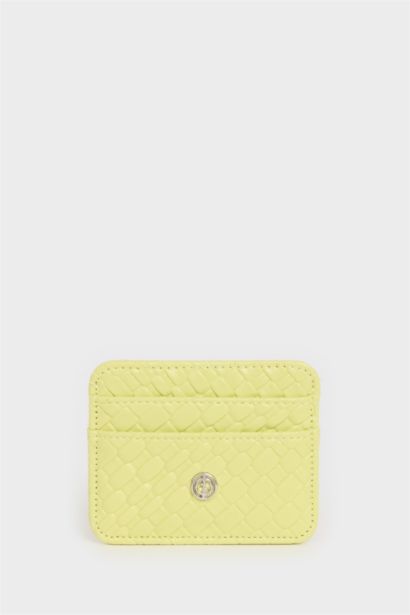 Woman Faux Leather Business Card Wallet