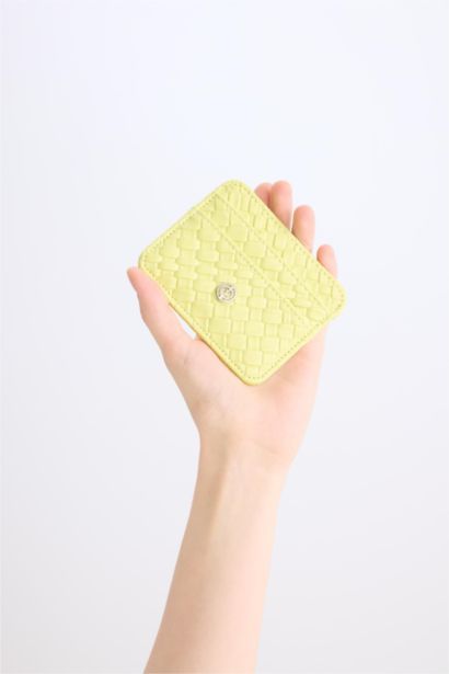 Woman Faux Leather Business Card Wallet