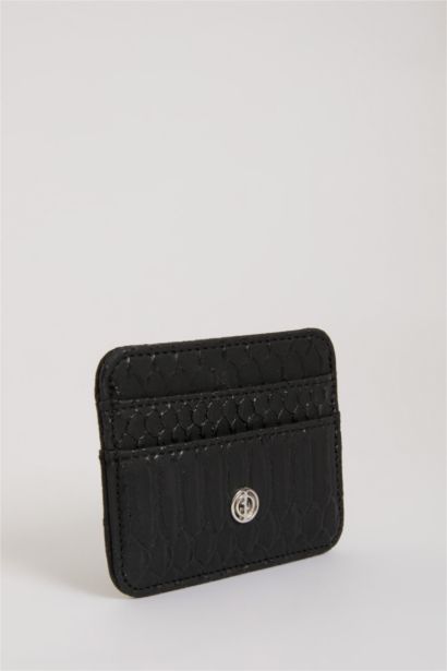 Porte-cartes en simili cuir pour femme